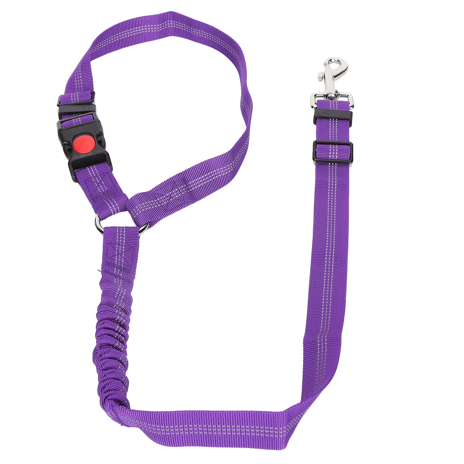 Qcwwy Dog Travel Supplies, Reflective Safety Seatbelt Strap For Car Pet Adjustable Headrest Seat Belt Dog Nylon (Purple)
