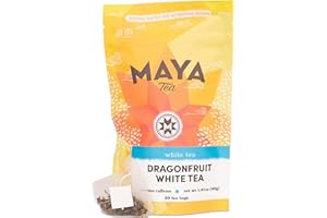 Maya Tea Dragonfruit White Tea Sachets, Contains Caffeine, All Natural, Pack of 20
