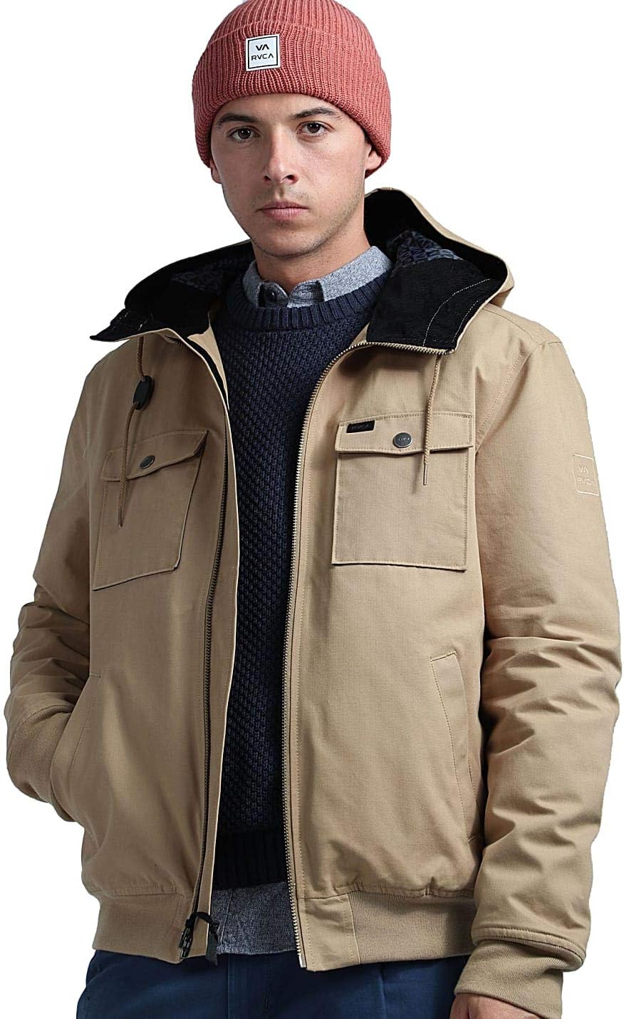 rvca hooded bomber