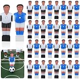 BESPORTBLE 24 Pcs Foosball Table Replacement Players for Standard Rods - Durable ABS Soccer Men Guys Athletes for Foosball Games - Futbolito de Mesa Parts, Gift for Kids Adults, Blue &amp; Black