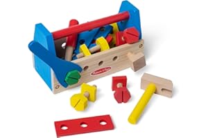 Melissa & Doug Take-Along Tool Kit Wooden Construction Toy (24 pcs)
