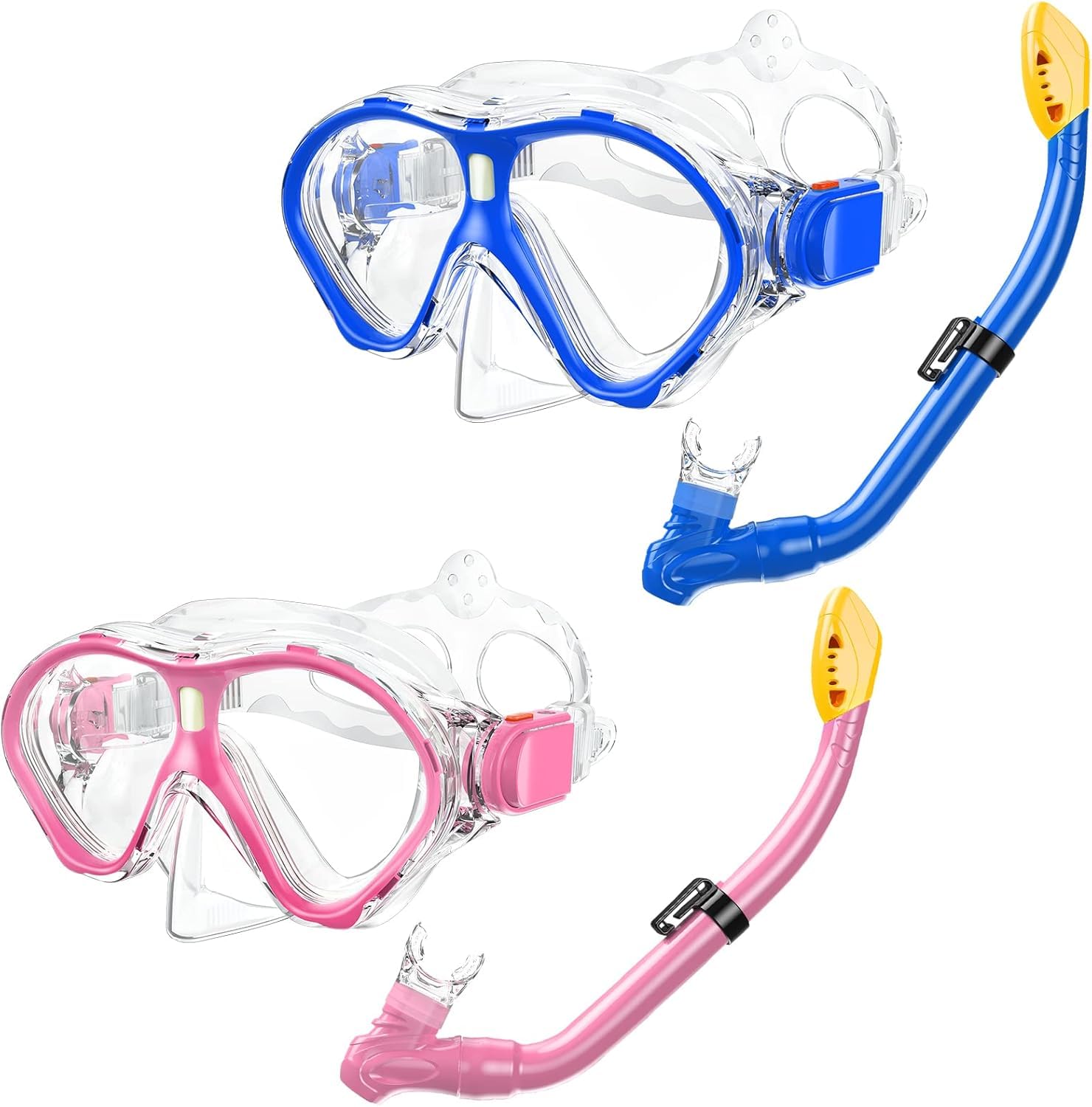 Photo 1 of Gintenco Kids Snorkel Set, Diving Mask for Children as Unisex Kids Swimming Goggles, Anti-Fog Diving Mask and Dry Top Snorkel Combo Set for Junior and Youth