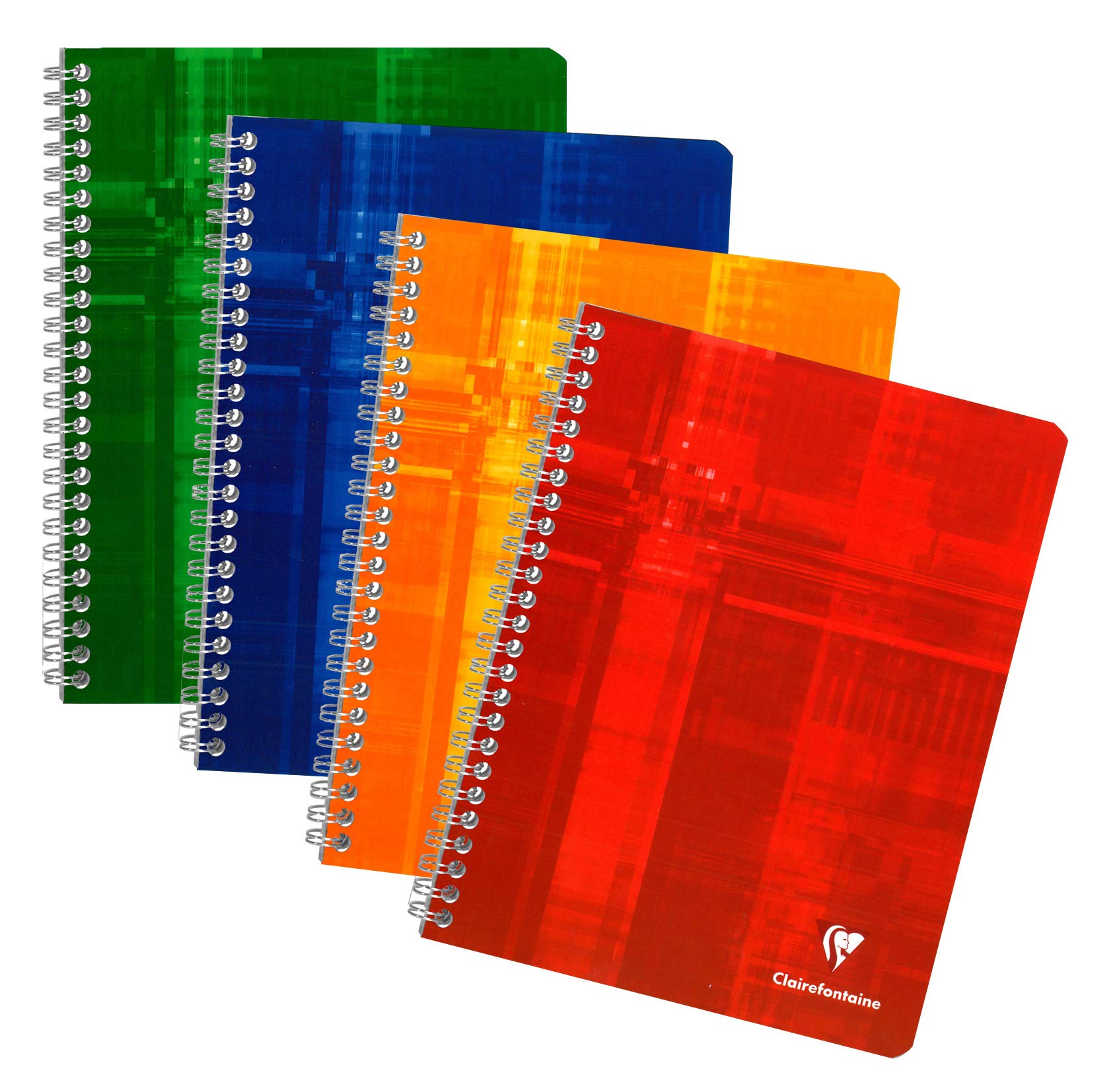 Clairefontaine 8812C - One Spiral Notebook - Dimensions: 17 cm x 22 cm - 224 Small Squares Pages - White Paper 90 g - Laminated Card Cover - Random Colour โ image 1