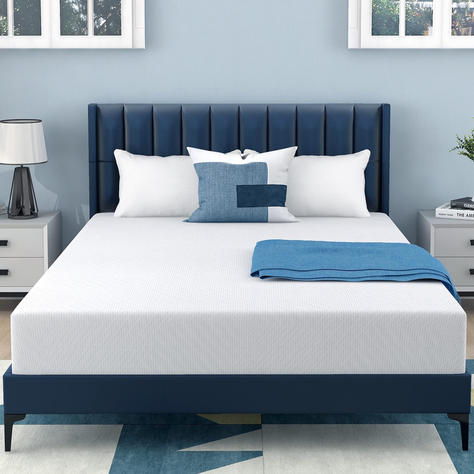 MLILY Memory Foam Mattress, 12 Inch Green Tea Medium Firm Mattress in A Box, King Size, Pressure Relieving, CertiPUR-US Certified Image MLILY Memory Foam Mattress, 12 Inch Green Tea Medium Firm Mattress in A Box, King Size, Pressure Relieving, CertiPUR-US Certified Image