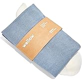 Wellow Knee High Compression Socks for Men & Women | 18-25 mmHg Made with Viscose from Bamboo | Nurses & Pregnancy Support | Relieves Swelling | Regular, M, Powder Blue