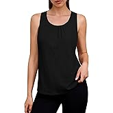 Laughido Women's Workout Tank Tops for Women Sleeveless Racerback Loose Fit Athletic Running Yoga Gym Jacquard Shirts