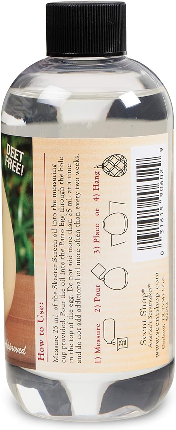 patio egg diffuser on Amazon Com Scent Shop 90602 Skeeter Screen Patio Egg Mosquito Deterrent Refill Oil 8 Ounces 1 Insect Repellents Garden Outdoor