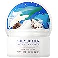 Nature Republic Shea Butter Steam Cream Fresh 100 ml / 3.38 fl. oz. Moisturizer, Facial Cream, Vitamin, Nourishing, Skincare, Sensitivity, Protective Barrier