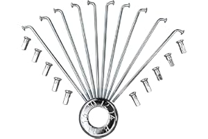 sunfedmiss 12G Electric Bicycle Spokes, 40Pcs 70-305mm J Bend Steel E-Bike Wheel Spokes with Nipples Bicycle Replacement Spokes Bike Repair Spokes Parts Accessories