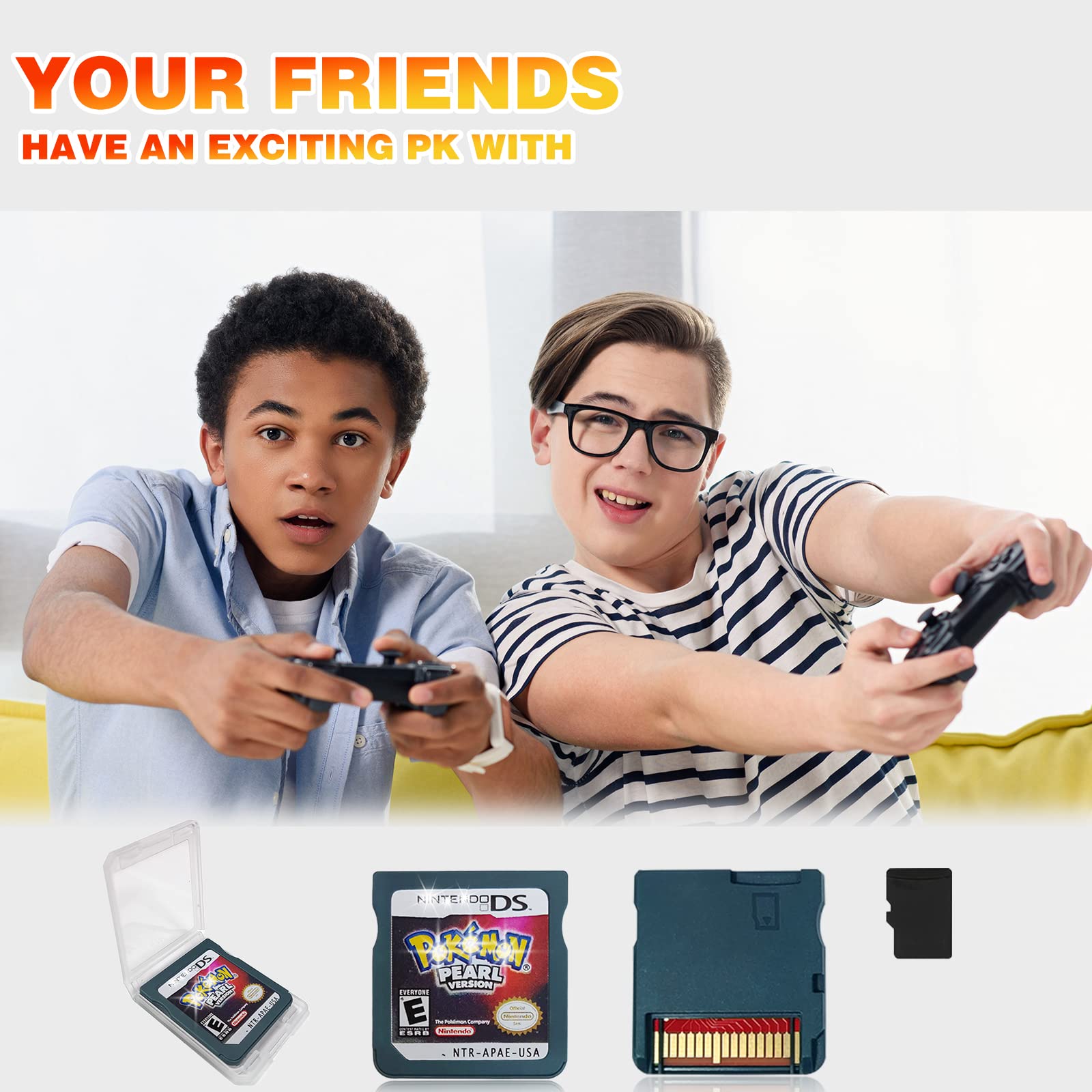 YIXIND Pokemon Soul Silver,Heart Gold,Platinum, Diamond,Pearl Version Game Cartridges Game Card for Compatible NDS/NDSL/NDSI/NDSLL/NDSXL/3DS/2DS