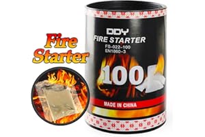 100 Pouches Quick Starters Fire，Original Burner Firestarter Firelighter Natural Safe Cubes FireStarter Burns up to 8 Min at o