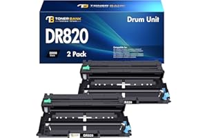 TONER BANK DR820 DR-820 Drum Unit DR 820 HL-L6200DW Compatible for Brother DR820 for HL-L6200DW Drum Unit MFC-L5850DW MFC-L5900DW MFC-L5700DW HL-L5200DW HLL6200DW L6200DW L5200DWT Printer 2 Pack
