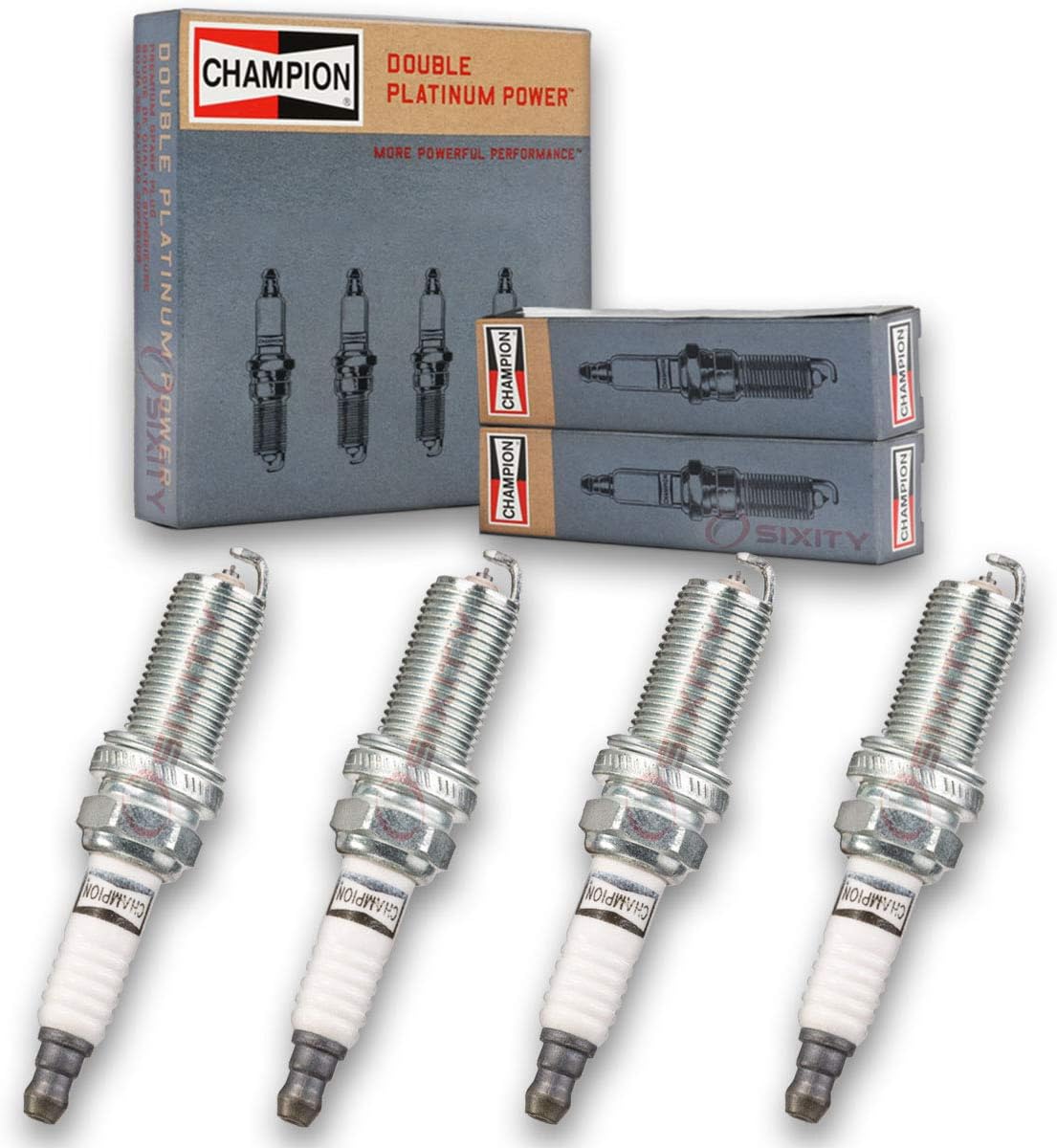 Amazon Com 4 Pc Champion Double Platinum Spark Plugs For 2011 2017 Kia Sportage Pre Gapped Ignition Performance Automotive