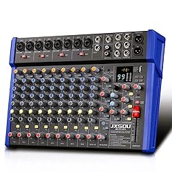 JXSOU 14-Channel Audio Sound Mixer Board, Bluetooth