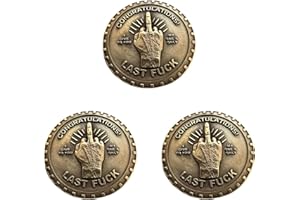 Funny Adult Humor Challenge Coin, Last Fuck to Give EDC Challenge Coin, Hilarious Sarcastic Gift for Burnout & No Fucks Left,
