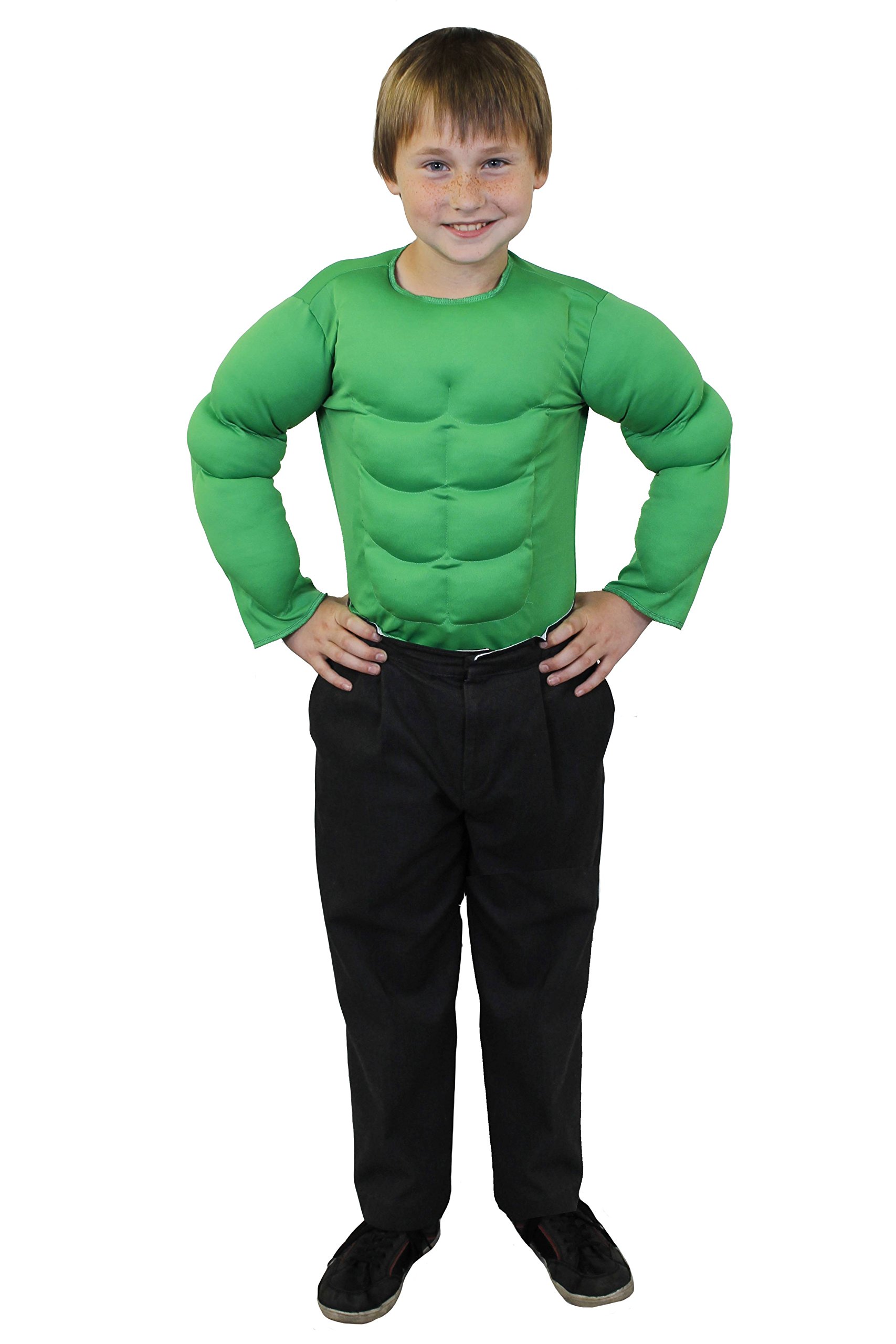 Childrens Muscle Chest Superhero Fancy Dress Top