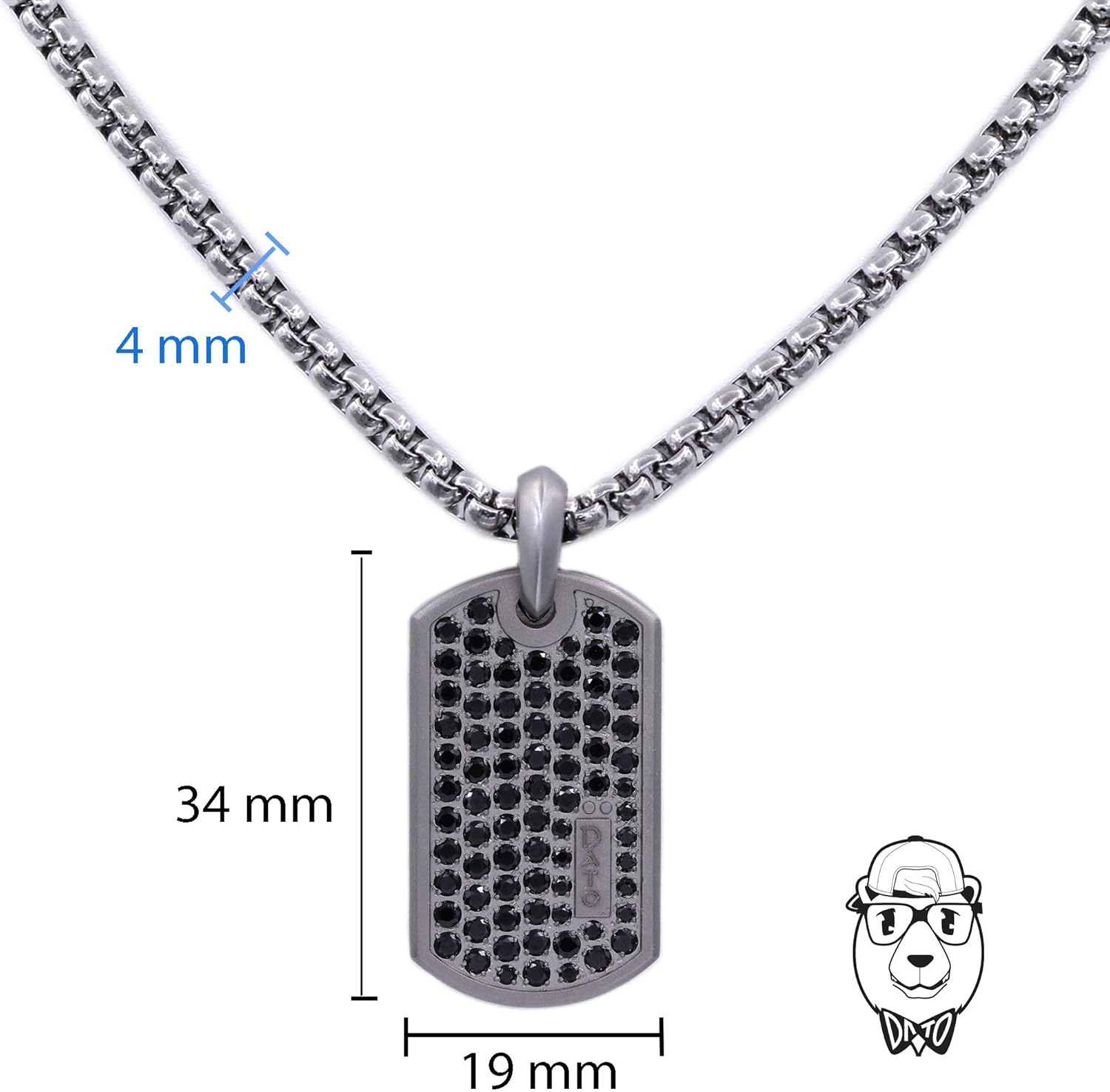 mens titanium dog tag necklace