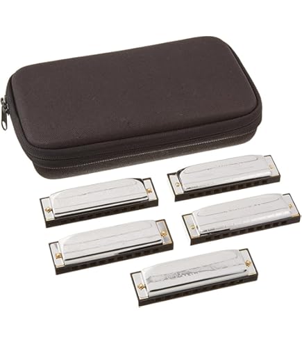Amazon.com: Hohner Blues Harp 5-Piece Diatonic Harmonica Bundle