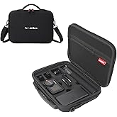 WOKEMA Father&I Carrying Case for DJI OSMO Action 5/4/3,One of the Most Compact and Portable Storage and Protection Bags,DJI Action Camera Case for Crossbody&Two Way Zipper, Black