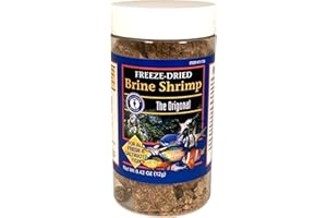 San Francisco Bay Brand Fish Food Freeze Dried Brine Shrimp - All Natural, Sustainably Harvested, High Protein Dried Brine Shrimp for Freshwater and Saltwater Fish - 0.42 oz (12g)