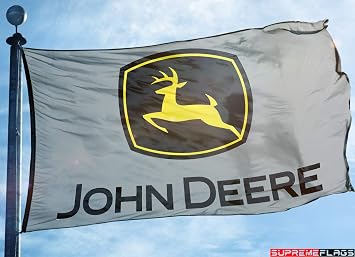 John Deere Flag Banner 3x5 Ft Usa Tractors Gray Amazon Co Uk