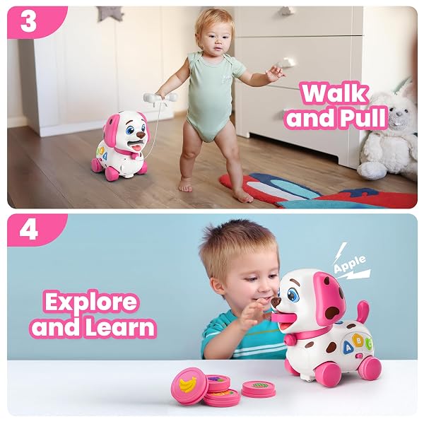 VAHOME PUPPY TOY FOR 1 YEAR OLD GIRL GIFT, MUSICAL BABY TOY 6-12-18 MONTH, FIRST BIRTHDAY GIFTS FOR 1 YEAR OLD GIRL BOY, EDUCATIONAL INFANT TOYS FOR 7 8 9 10-12 MONTH
