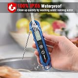 ThermoPro 1-3s Instant Read Thermometer IPX6 Foldable Probe Backlight view 3
