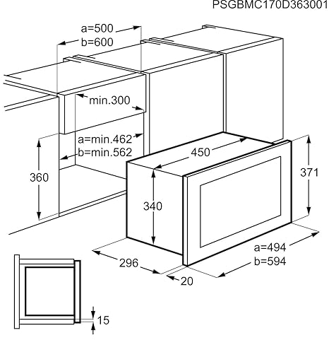 MICROONDAS AEG MBB1756DM, INOX Y CRISTAL NEGRO, INTEGRABLE ...