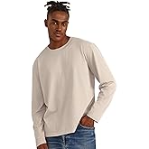 Organic Basics Mens True Heavy Cotton Boxy Fit Long Sleeve Tee Shirt