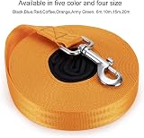 Vivifying 32ft Dog Training Lead Nylon Leash 10m Orange Padded Handle view 3