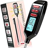 Antonki Meat Thermometer with Long Food Temperature Probe, Digital Instant Read Food Thermometer with Backlight for Cooking, 