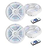 4) Pyle PLMRX68LEW 6.5 Inch 500 Watt Marine Boat