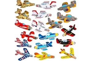 Neliblu Bulk Pack of 72 Carnival Prizes and Foam Airplanes for Kids - Party Pack Individually Wrapped Flying Paper Planes - Assorted Designs - Foam Airplanes for Kids Party and Pinata Filler