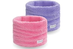 Havccdi Kids Fleece Neck Warmer Gaiter, Winter Velvet Face Cover Scarf for Boys Girls Double-Layer Ski Mask for Cold Weather