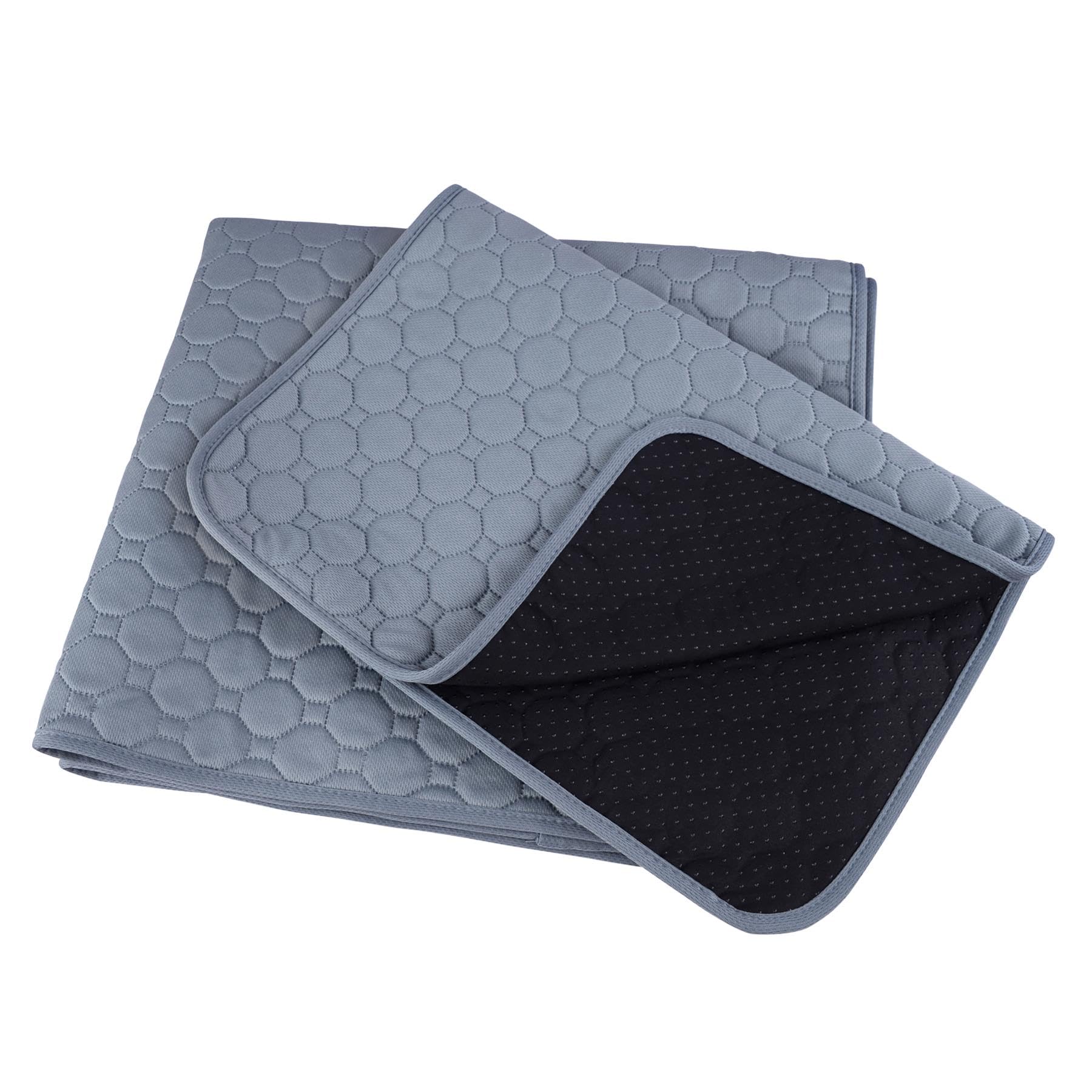 igadgitz home U7261 Washable Reusable Puppy Pads, Dog Training Pads, Puppy Training Pads, Pet Pee Pads, dog pee mat (Pack of 2) - Grey - 60 x 45cm (23.6" x 17.7")