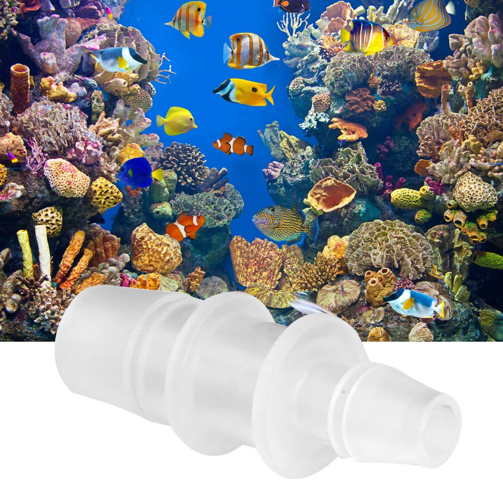 Pssopp Aquarium Hose Adapter Fish Tank Hose Converter Aquarium Tubing Pipe Connector Air Pump Hose Accessories (3 pcs 12mm/16mm)