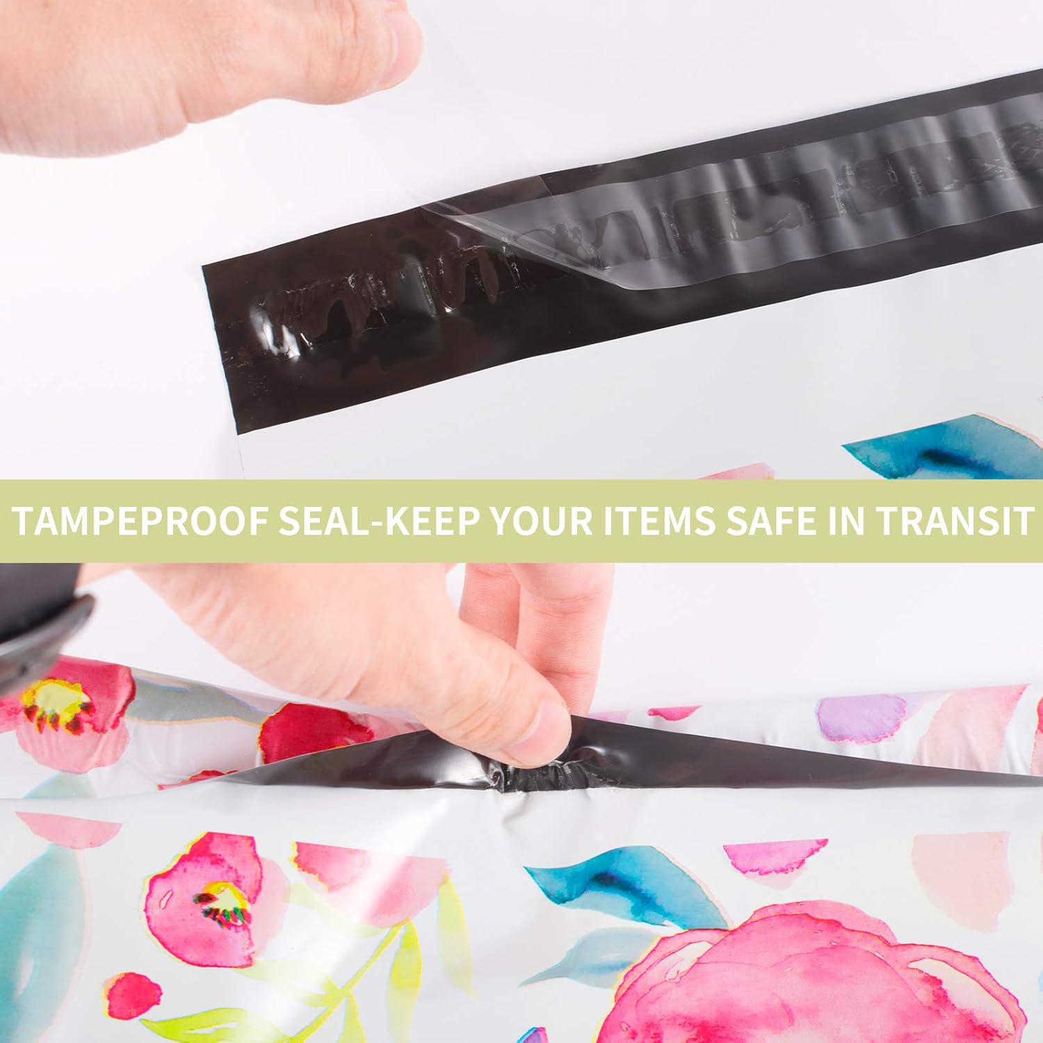 100 Pcs Poly Mailers, 10x13 Package Envelopes, Cute Packaging Bags, Plastic Custom Mailing Shipping Bags with Self Seal Adhesive Strip - Floral Patterns : Office Products