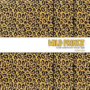 amazoncom cheetah print multi pack printed craft vinyl 3