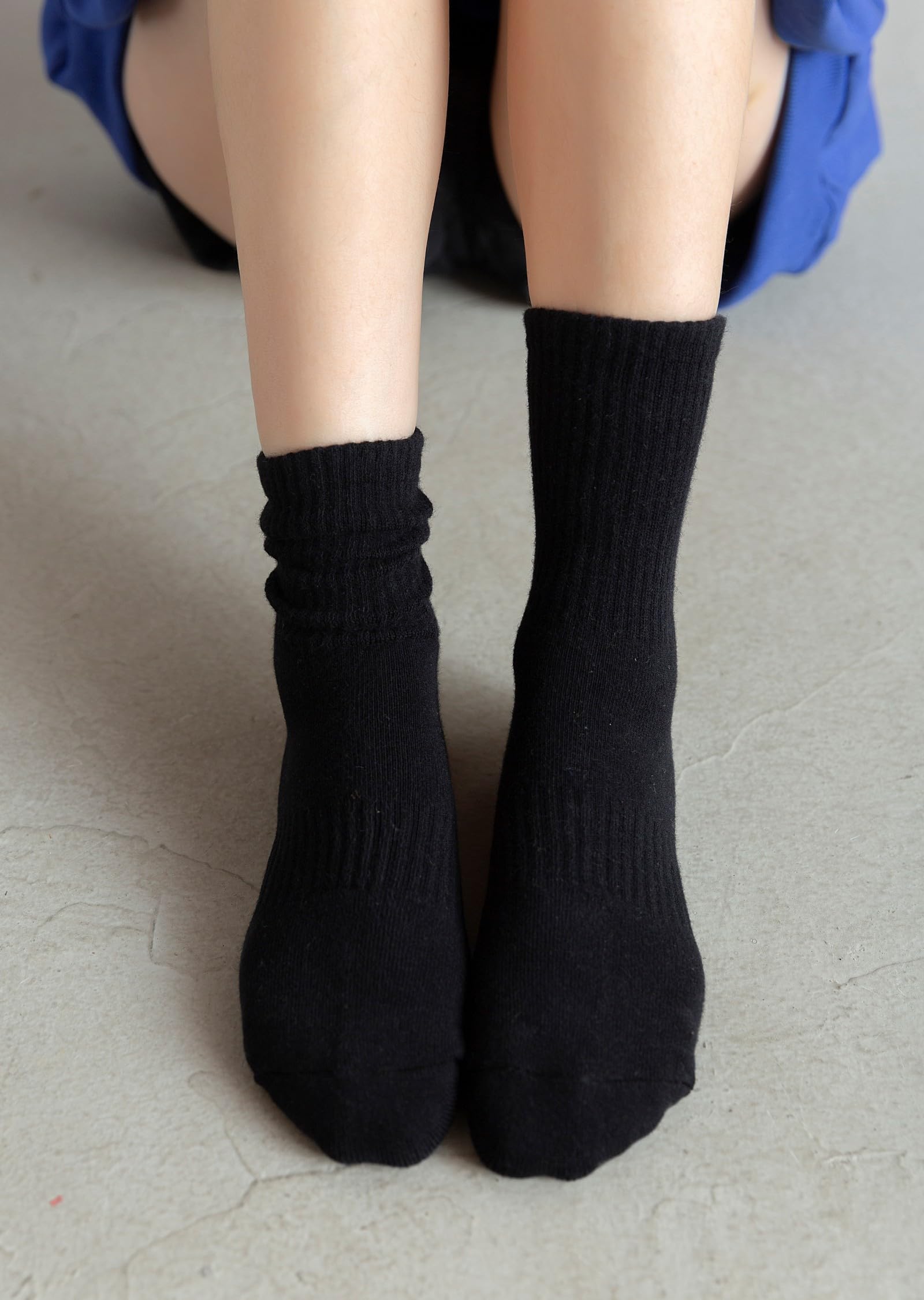 Irisbear Womens Crew Socks Casual Athletic Gym LightWeight Thin Cotton Socks 5 Pairs