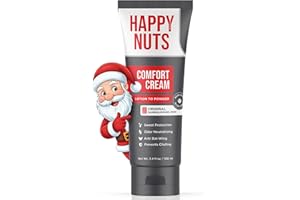 HAPPY NUTS Comfort Cream Deodorant For Men: Anti-Chafing Sweat Defense, Odor Control, Aluminum-Free Mens Deodorant & Hygiene Products for Men's Private Parts 3.4oz, Original