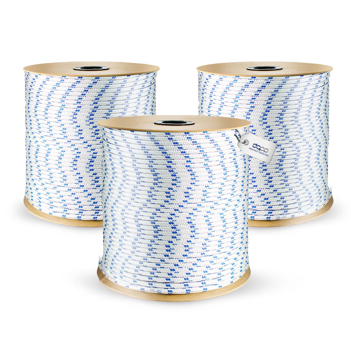 DQ-PP | Polypropylene rope | Diameter: 10 millimetres | Length: 20 metres | Colour: White | plastic cord | braided textile line | clothesline | marine