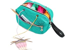 MYBAGZING Small Crochet Bag Organizer - Knitting Bag - Yarn Storage Organizer - Yarn Bag for Crocheting - Yarn Holder for Crochet Accessories, Knitting Needles, Crochet Hooks, Knitting Gifts