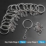 YHYZ Keychain Ring Set 60 Sets Splits Key Ring Hoops 25mm Chain Jumper Rings view 7