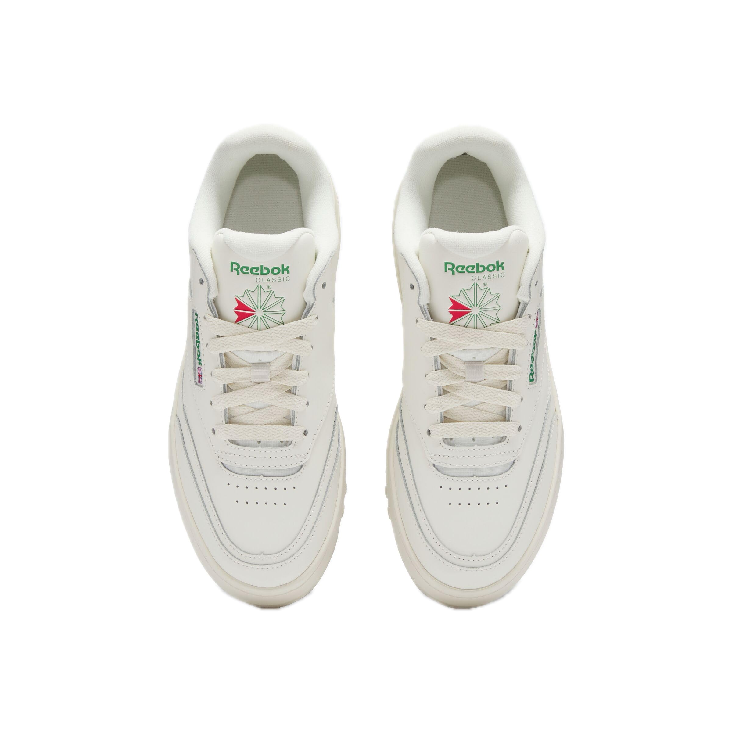 Reebok Women's Club C Extra Sneaker, Chalk/Chalk/Glen Green, 8 - Image 4