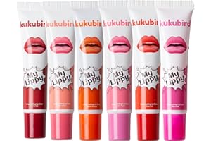 kukubird 6pcs Matte Lip Stain High Pigmented Longwear Peel Off Womens Waterproof Girl Makeup Lipgloss Set- Lip Tattoo