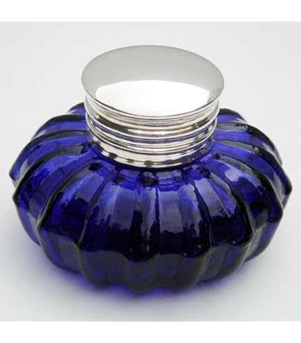 Amazon.com : Antique Square Clear Glass Inkwell Reproduction, 1-3/8"w  x1-3/4 h, with Ink Powder : Office Products