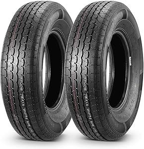 MaxAuto Radial Trailer Tires 205/75R14 ST20575R14 8 Ply Load Range D,Set of 2