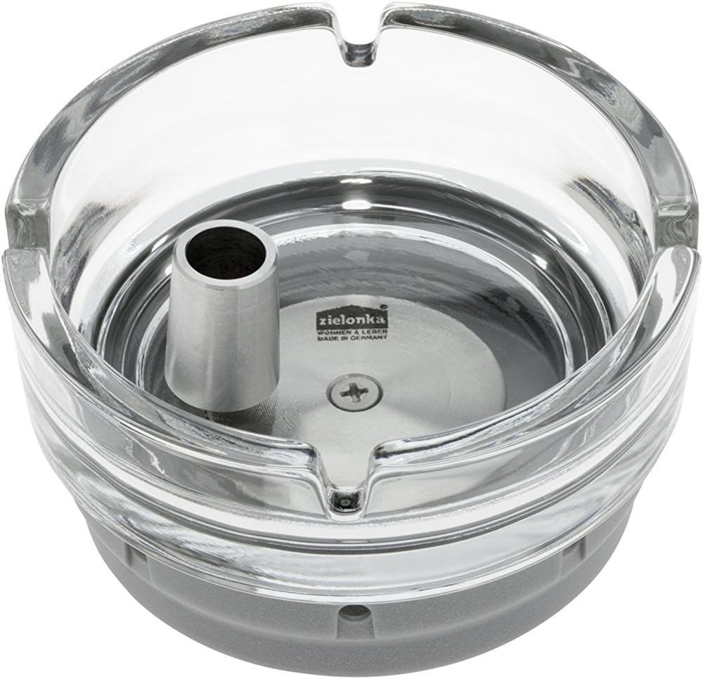 Zielonka Air Freshener Including Ashtray Colour with, Diameter-10.7 cm. and Height 5.5 cm, Silver, One Size