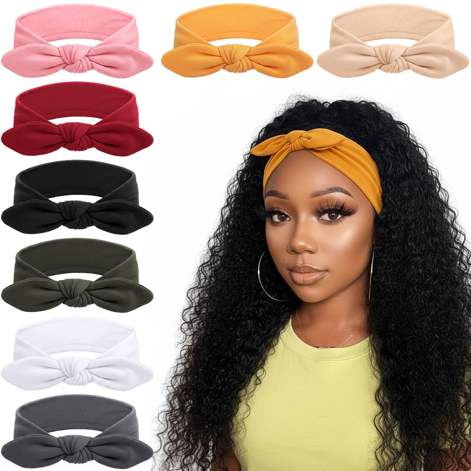 DRESHOW 8 Pack Women Headbands Headwraps Hair Bands Bows Hair Accessories