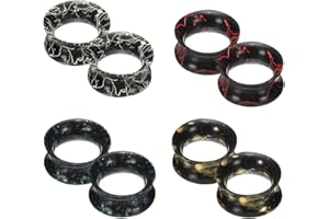 uxcell Silicone Ear Gauge Flexible Ear Tunnels Plugs Double Flared Earring Stretchers Expander